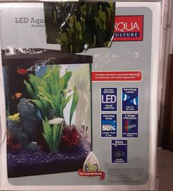 10 Gls. Fish Tank With Filter, Lights,  Hood. Thumbnail