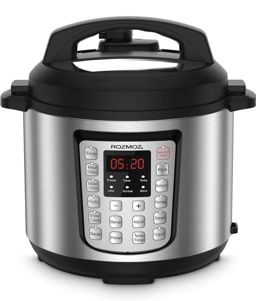 12-in-1 Electric Pressure Cooker Instant Stainless Steel Pot, Slow Cooker, Steamer, Saute, Yogurt Maker, Egg Cook, Sterilizer, Warmer, Rice Cooker wi