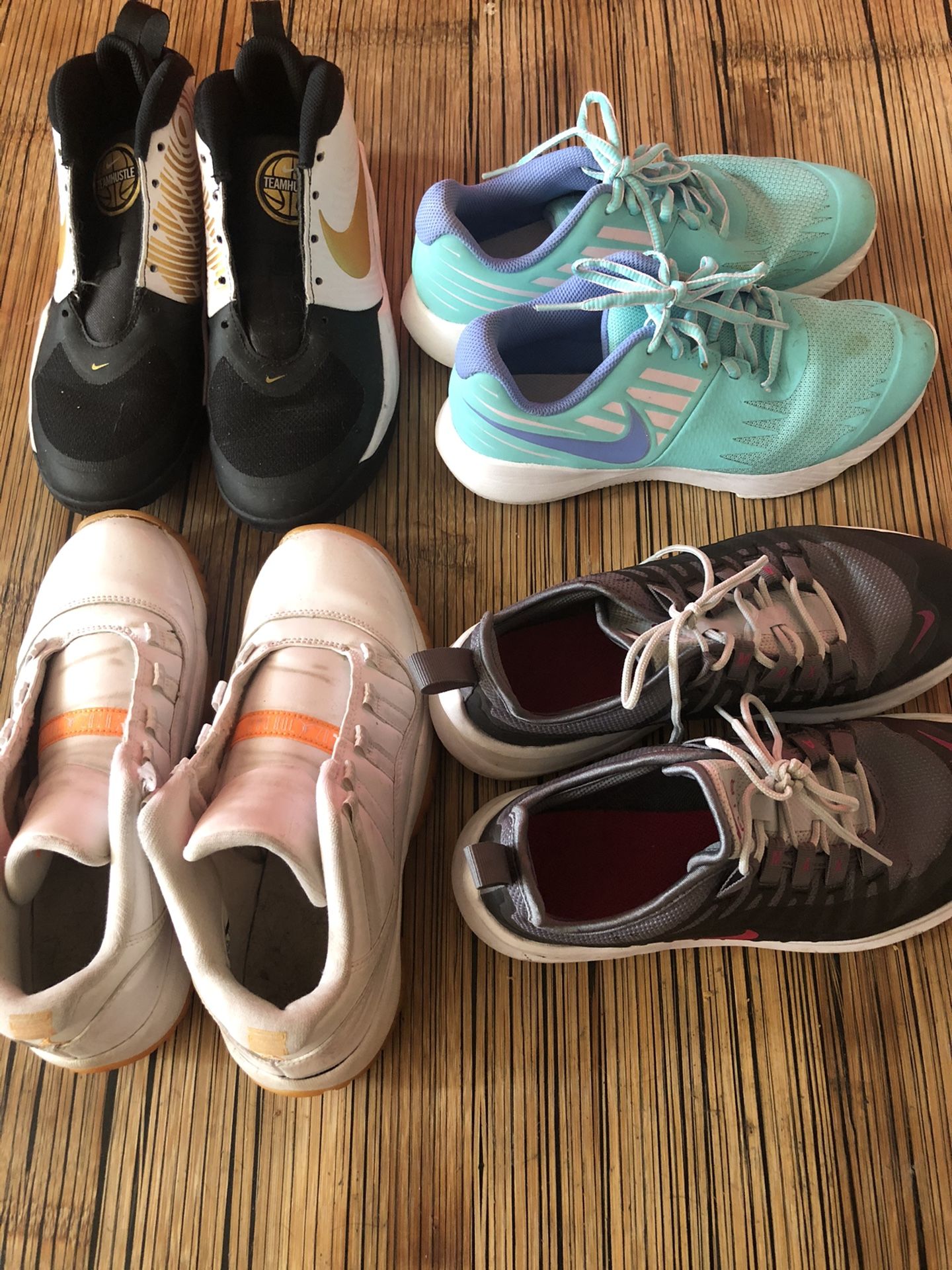 4 Pairs Nikes Sz 5.5Y and 6Y