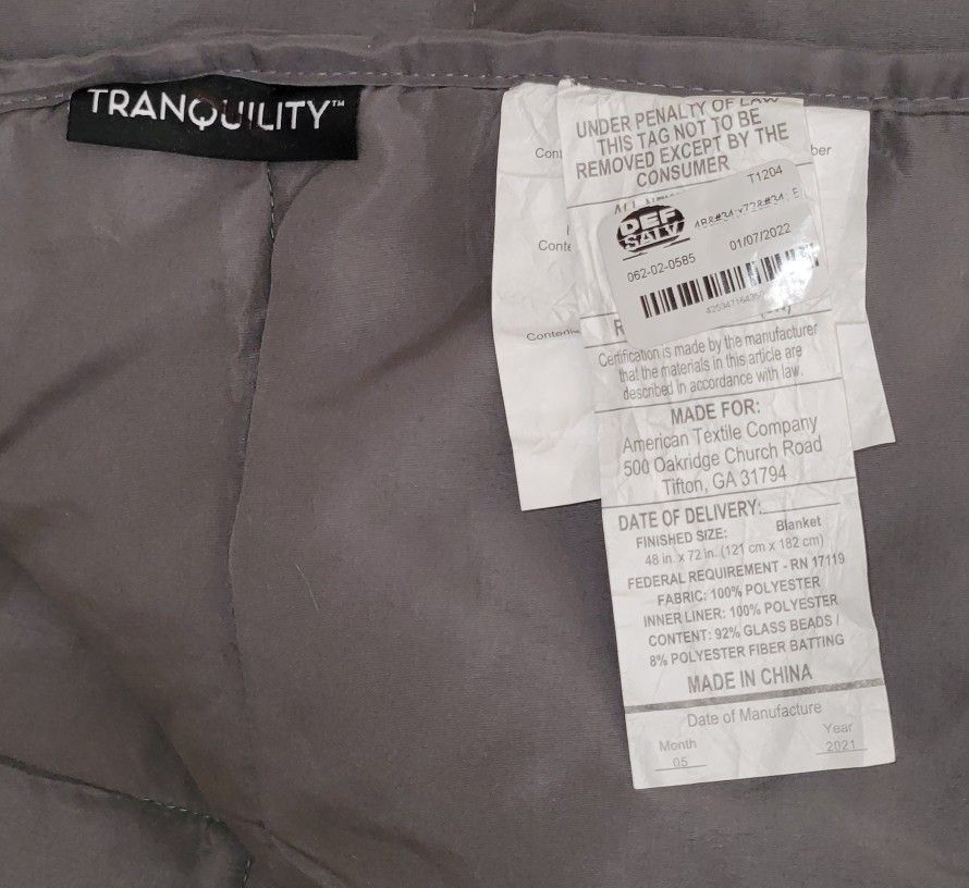Weighted Blanker 48" × 72" (12 Lbs)