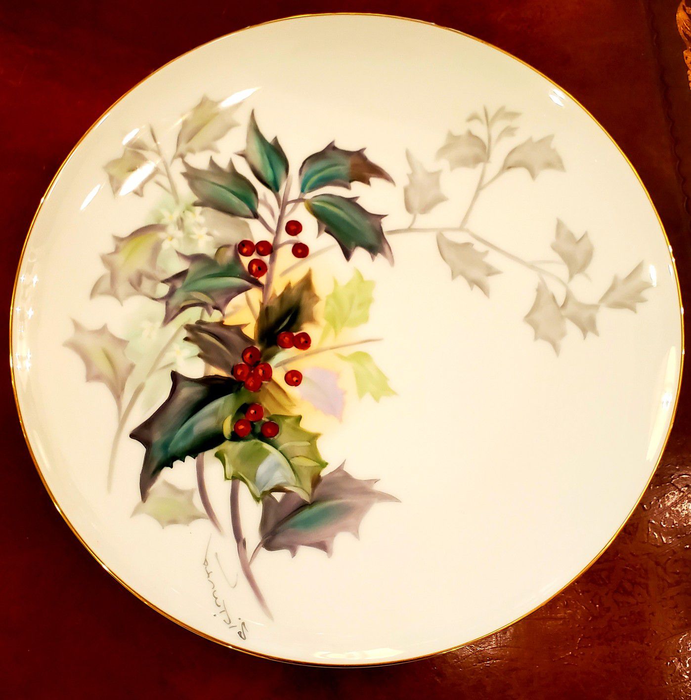 Signed Noritake Christmas Plate #80