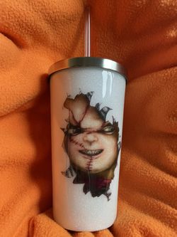 Chucky 20 Oz Glitter Insulated Drinking Cup Thumbnail