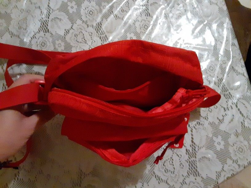 Supreme Red Crossbody Bag. PRICE IS NEGOTIABLE