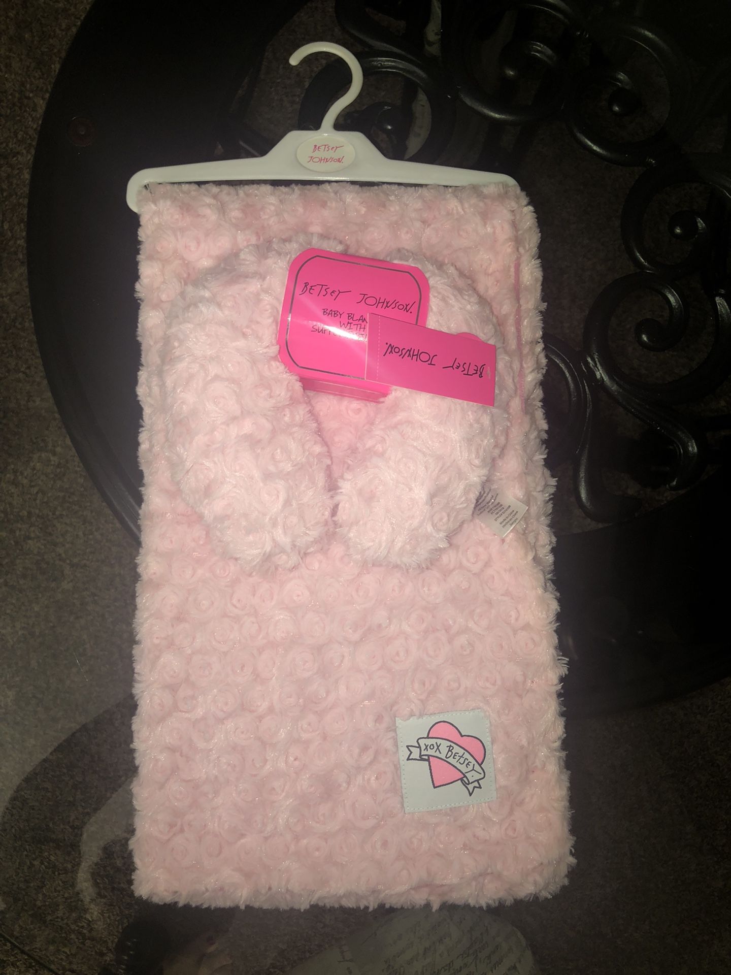 Infant Girls Plush Blanket And Neck Pillow