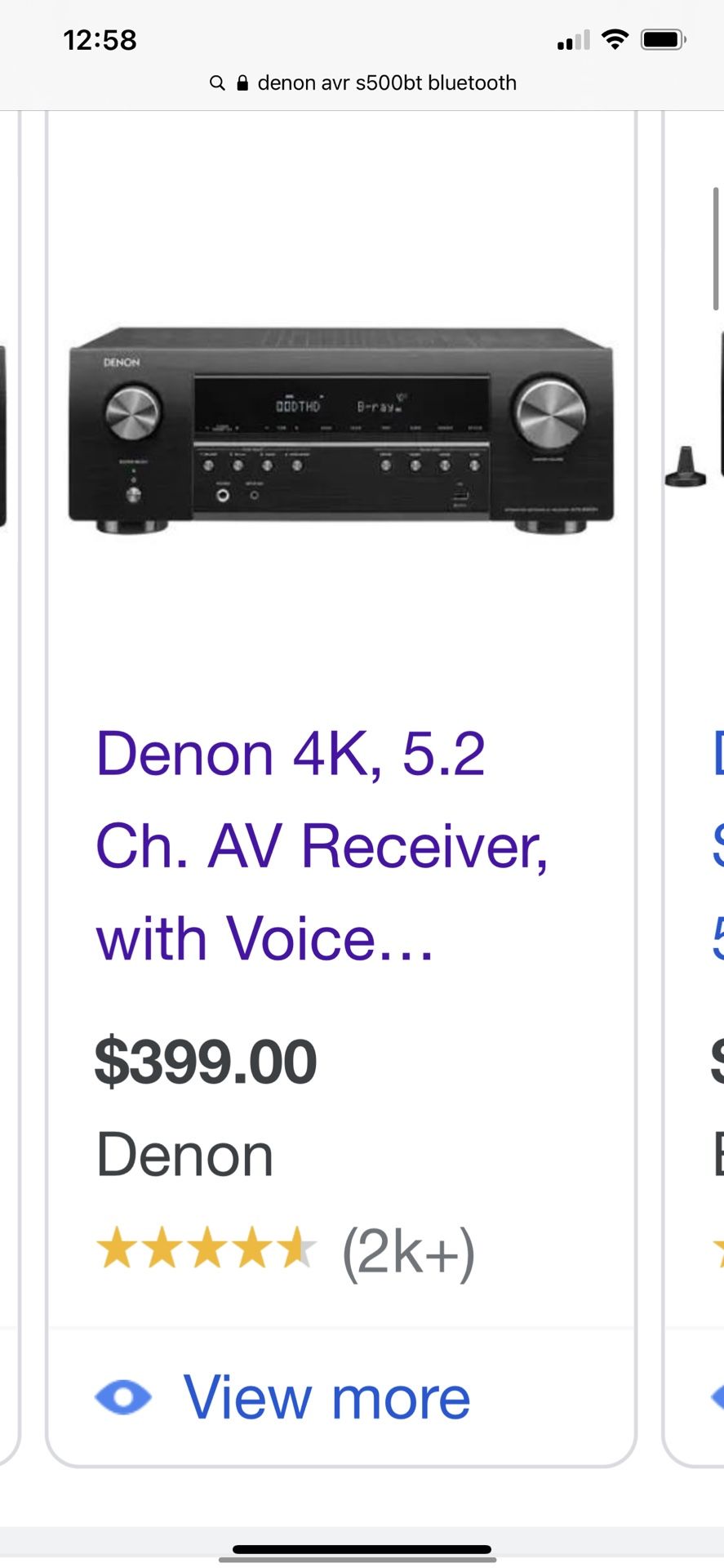Denon Surround sound receiver and Bose speakers