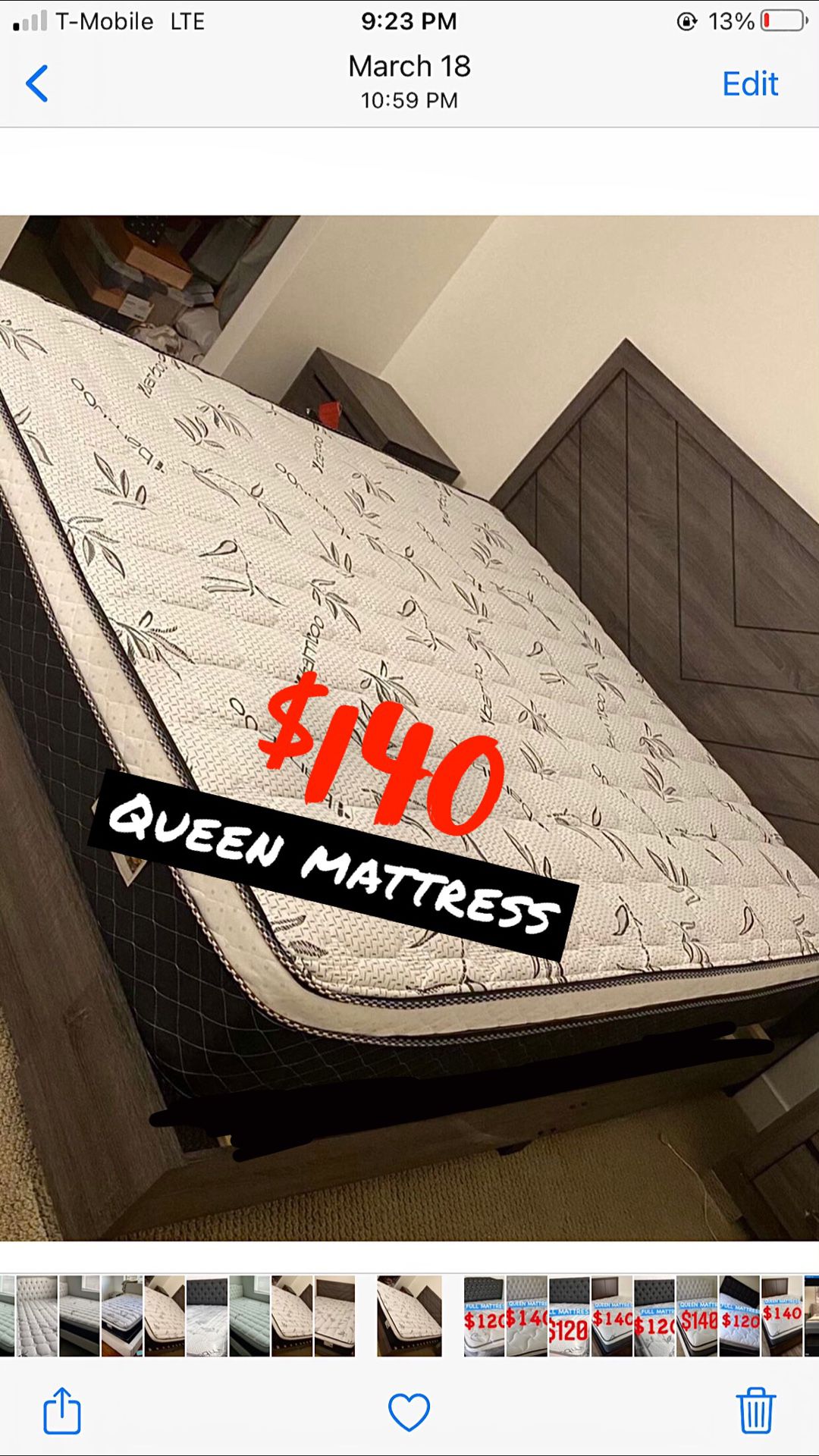 ✨BRAND NEW PILLOW TOP MATTRESSES ✨ ✨NUEVOS COLCHONES PILLOW TOP ✨   🔻KING SIZE $220 ➖ $320 with box spring   🔻QUEEN SIZE $140 ➖ $200 With Box Spring