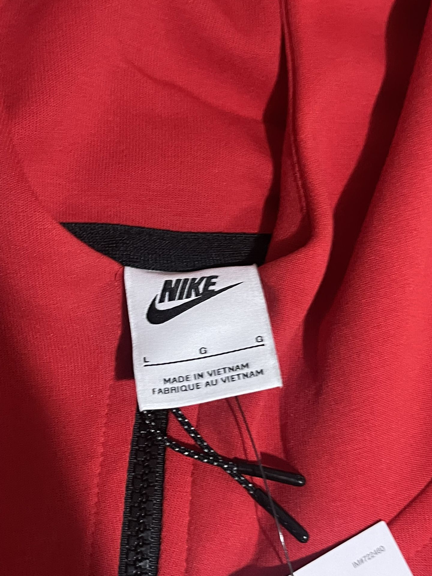 Red Nike Tech Fleece Size L
