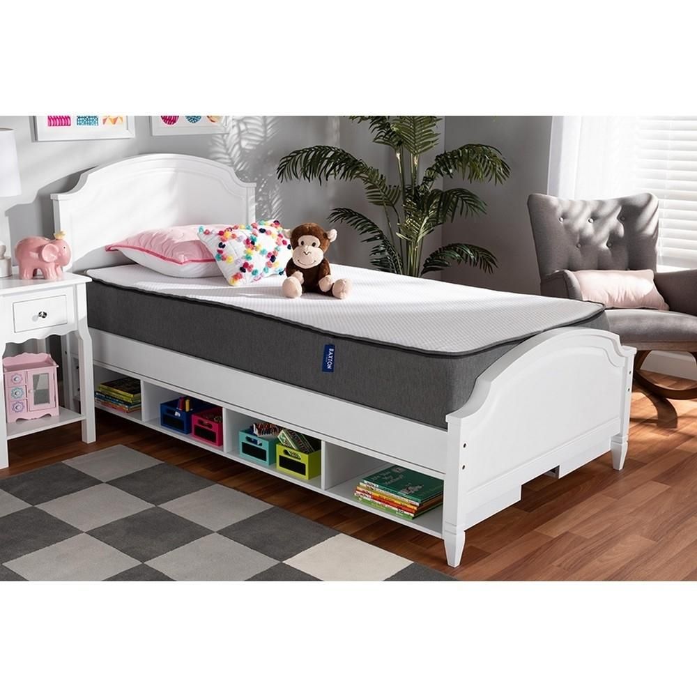 Baxton Studio Cara 10-Inch Triple Layered Hypoallergenic Twin Size Memory Foam Mattress
