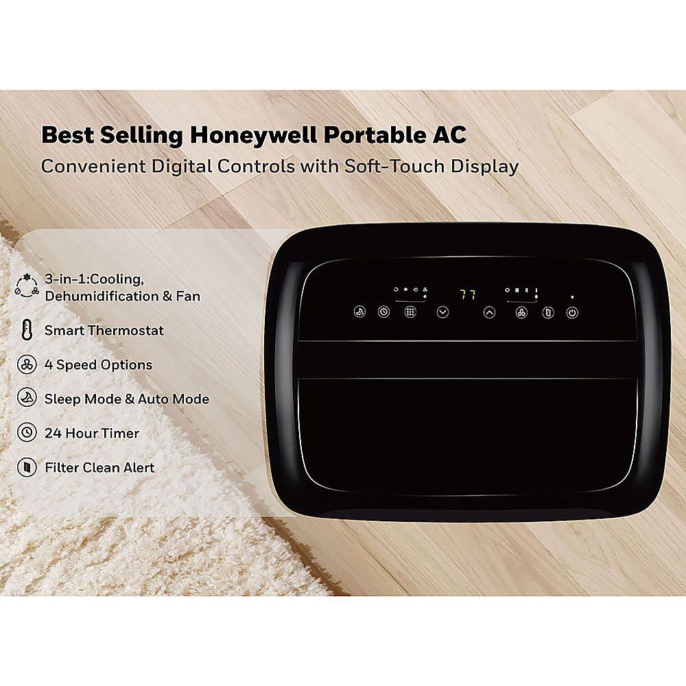 Honeywell 10,000 BTU Smart Wi-Fi Portable Air Conditioner, Dehumidifier & Fan