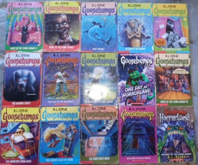 Goosebumps Books By R.L. Stine, Fifteen Miscellaneous Soft Cover Books, And One Hardcover Monster Blood Collection Book