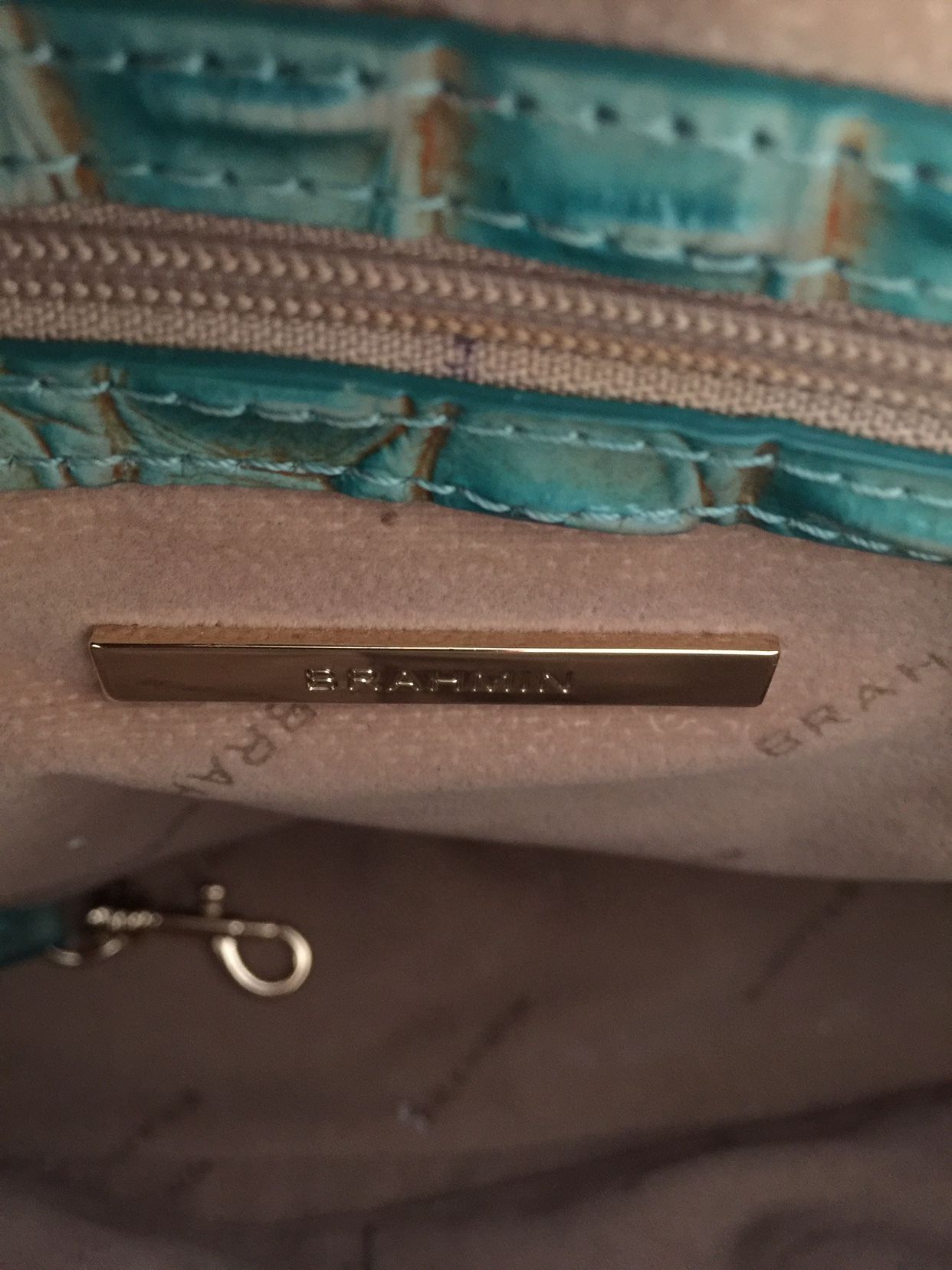 Brahmin Satchel In Blue Topaz