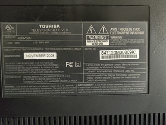 40" Toshiba LCD TV 1080p Thumbnail