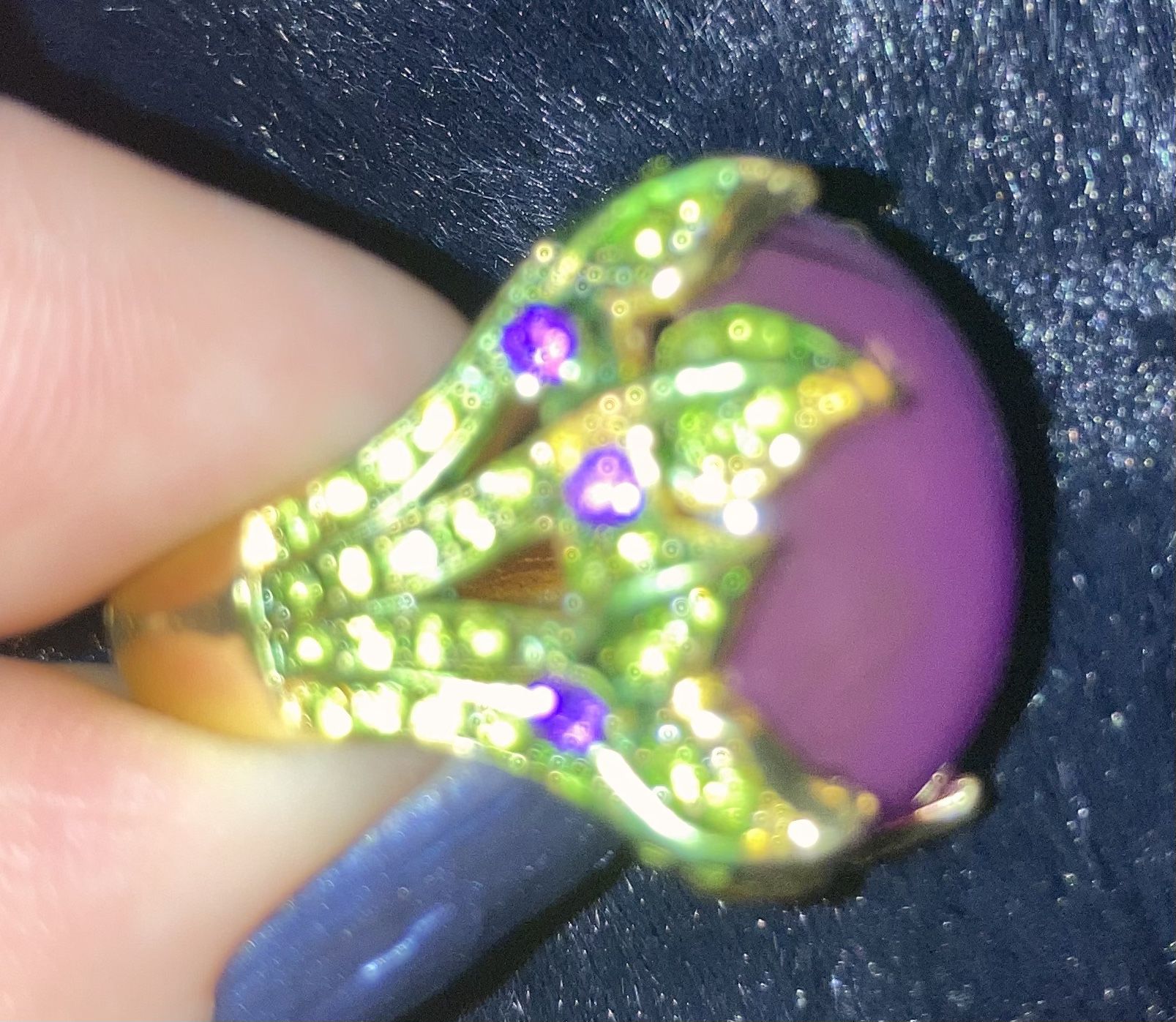 Ring Size 5 With Purple Stone