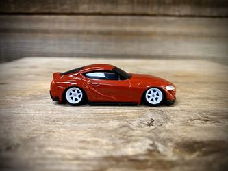 CUSTOM 1:64 Toyota Supra - TOMICA (Lowered + camber with upgraded premium 7-spoke wheels) Thumbnail