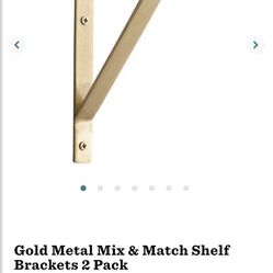 World Market Gold Metal Shelf Brackets Thumbnail