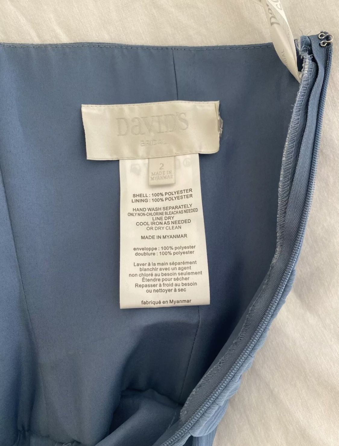 David’s Bridal Dress - Steel Blue