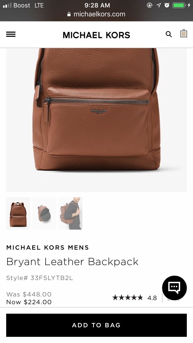 Michael Kors leather backpack