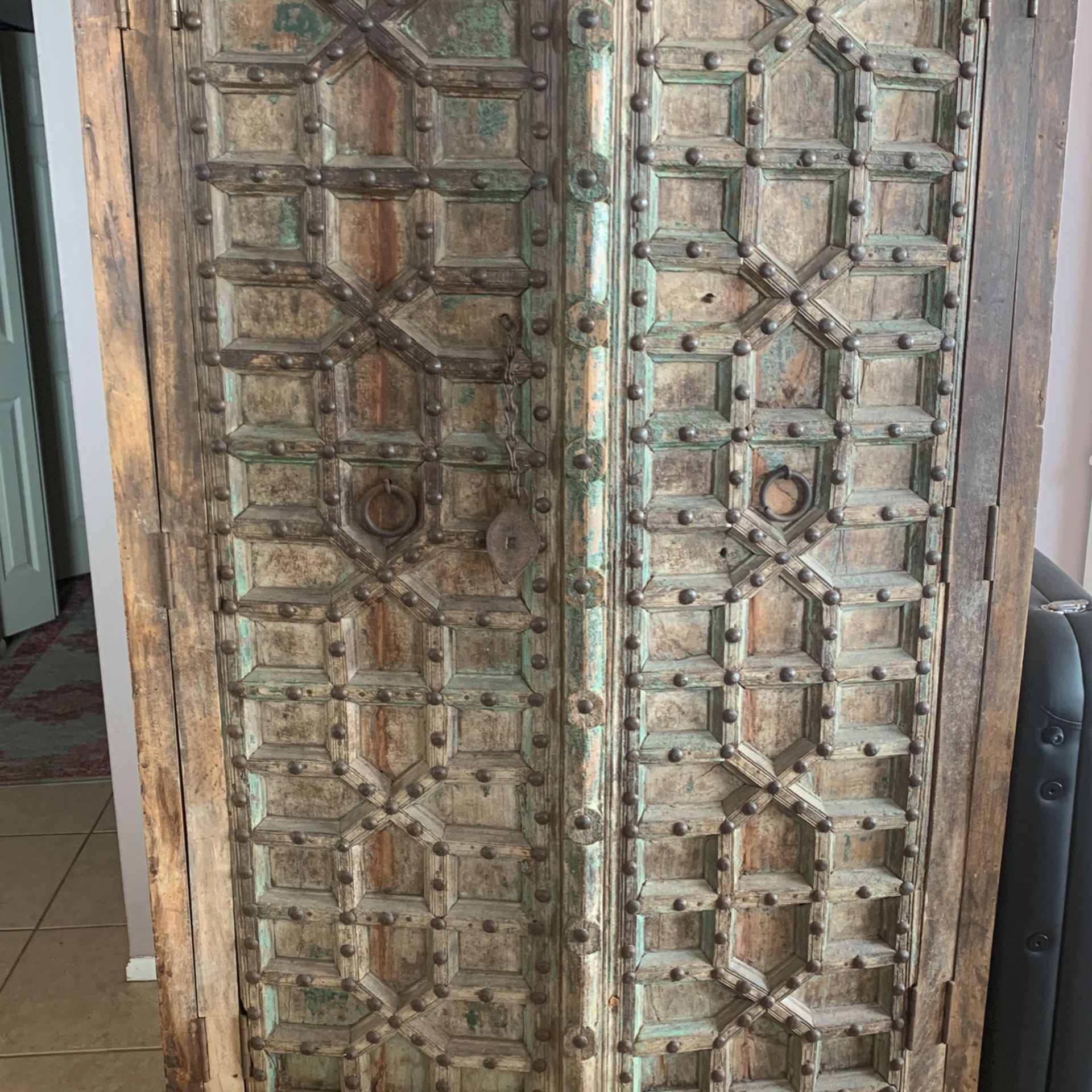 Wood antique armoire