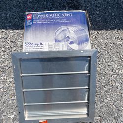 3000 Sq Feet Power Attic Vent And Out Side Wether Proof Vent Thumbnail