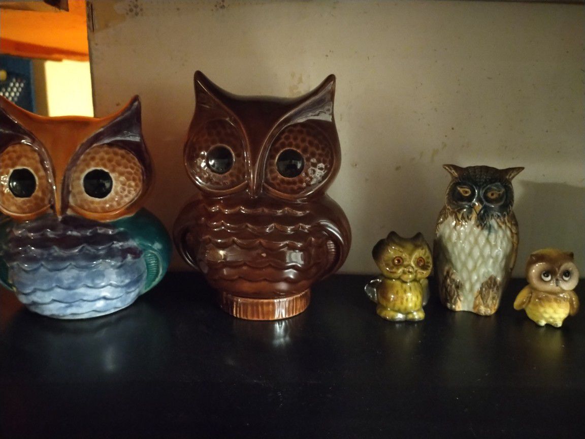 Old Vintage Owl House Decor