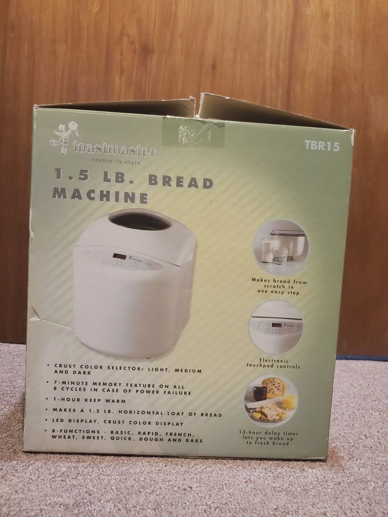 Toastmaster 1.5 lb bread machine