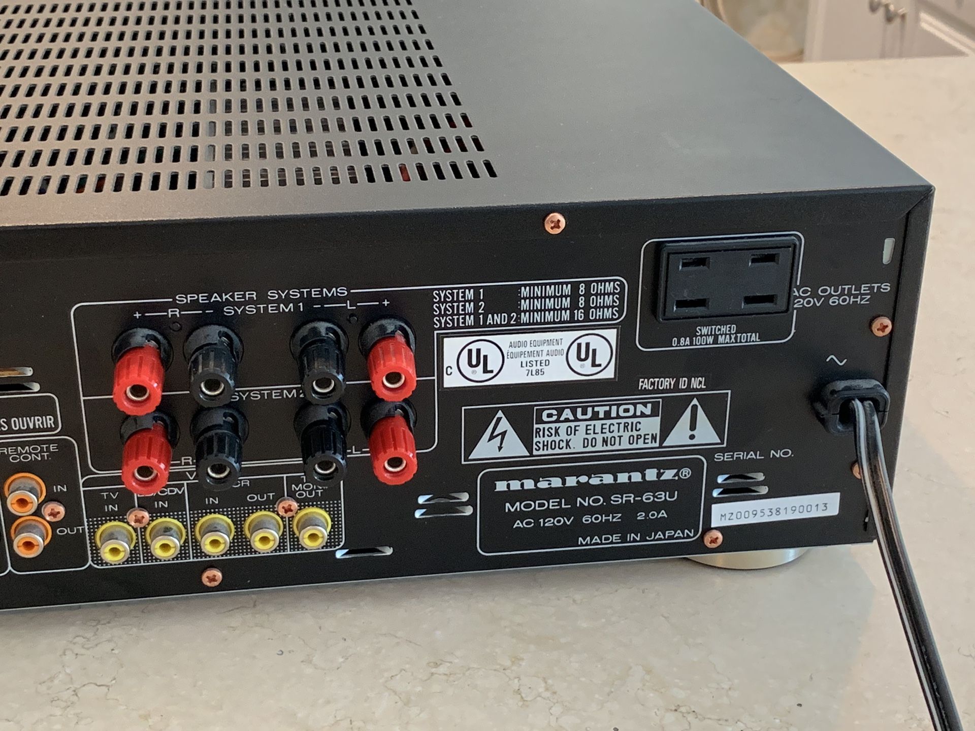 Marantz Sr-63 AVStereo Receiver with remote tested