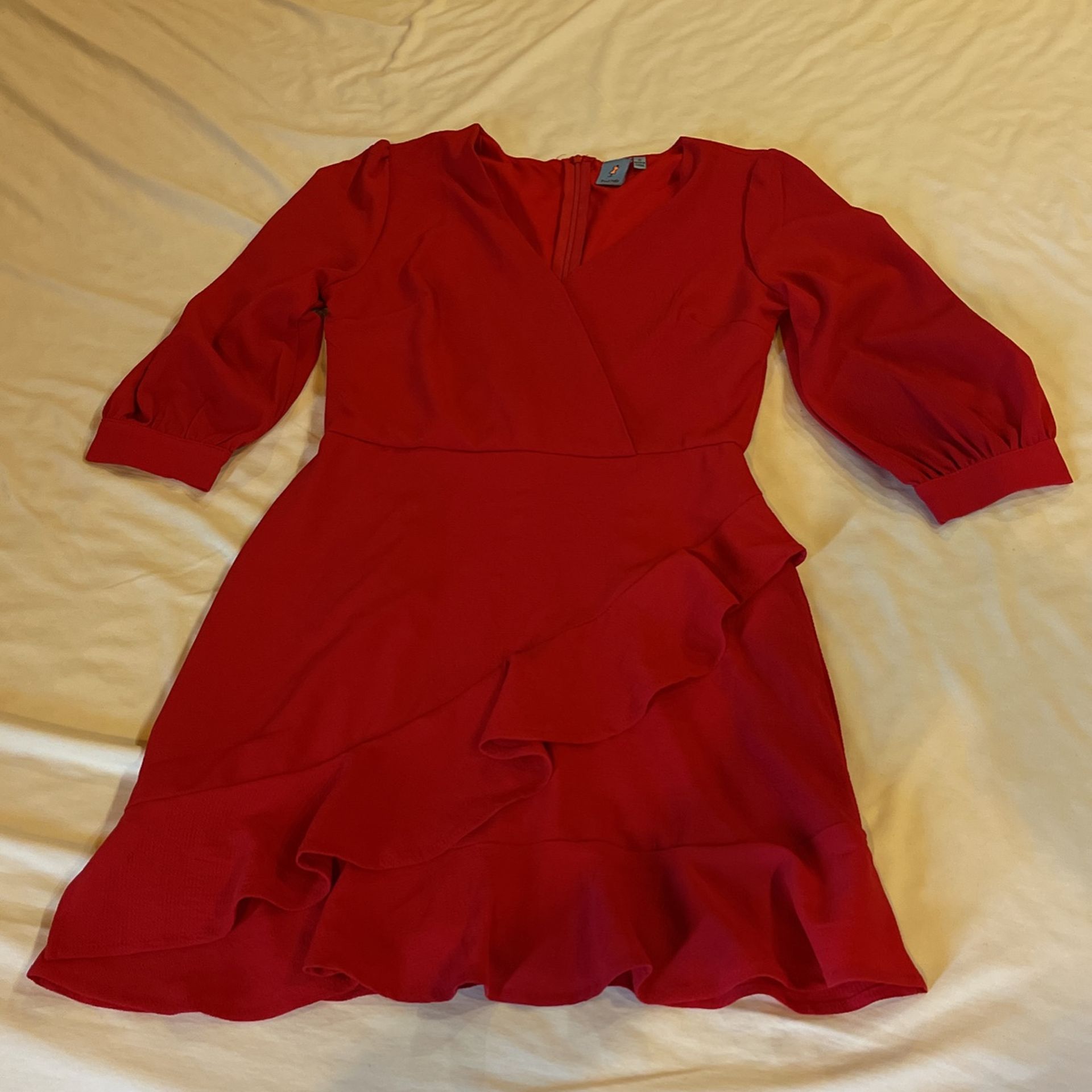 (S) Beautiful Red Party Dress Zipper Back $7 Paid $39 Macy’s