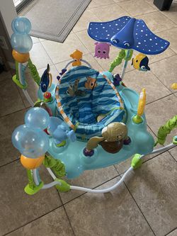 Disney Finding Nemo Baby Bouncer Activity Centee 3-12 Months. Like New Barely Used Thumbnail