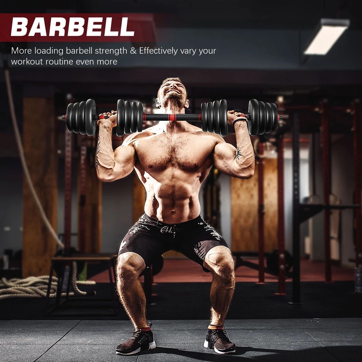 Adjustable dumbbell barbell set ON SALE❗️