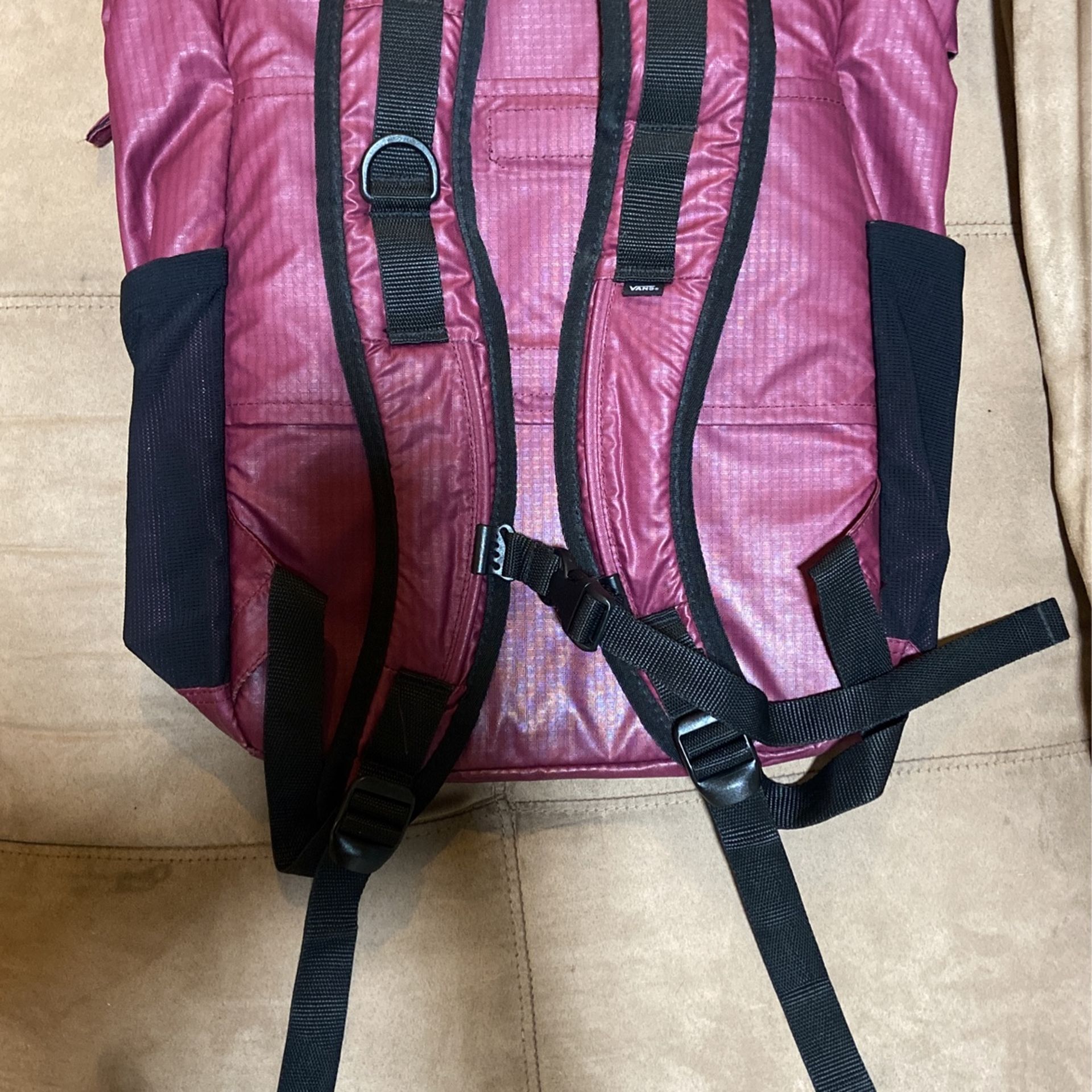 Vans; Women’s, Roll It Backpack, Burgundy