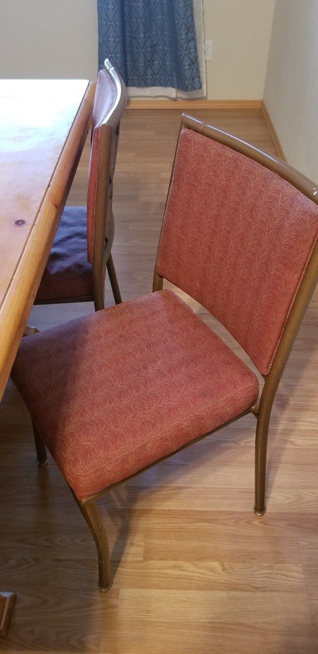 Solid Wooden Table with Chairs