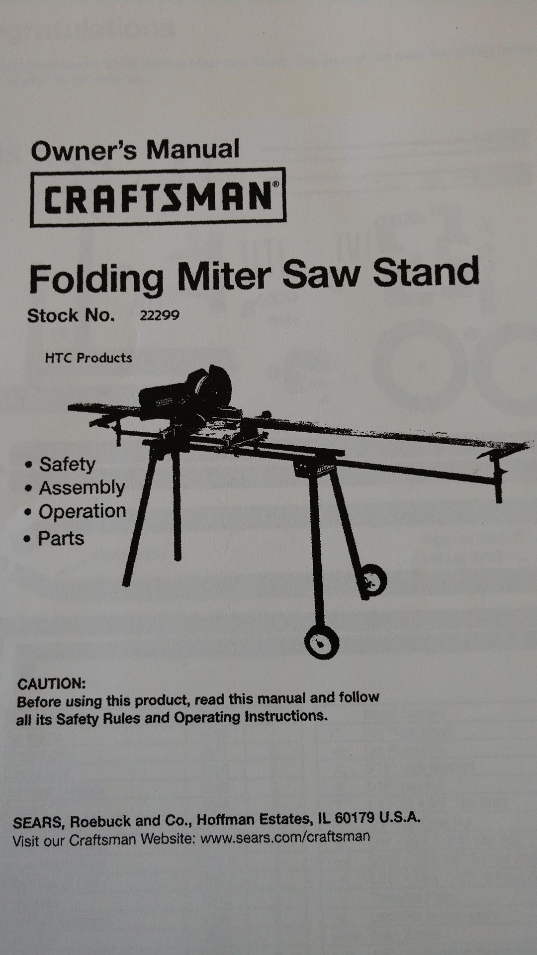 Craftsman Folding Miter Saw Stand for Sale in Temecula, CA OfferUp
