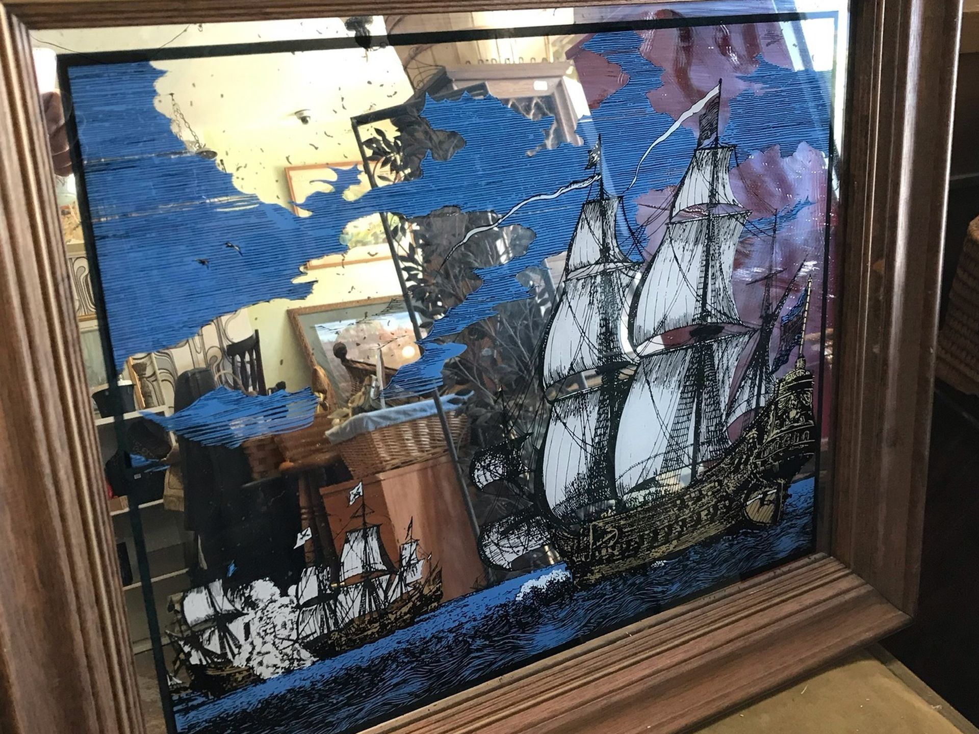 Ships Mirror Nautical Decor Pick Up Pacific Beach