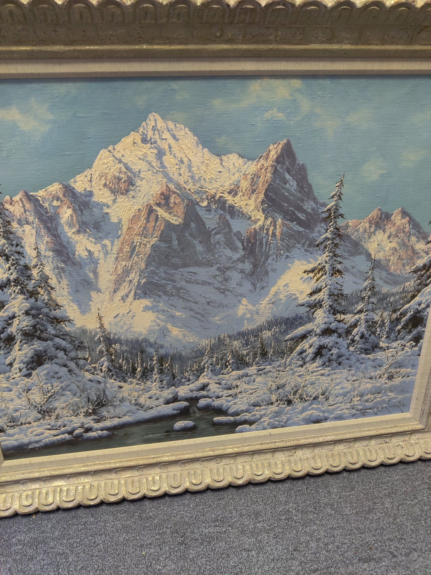 Hungarian Laszlo Neogrady 1(contact info removed) Antique oil on canvas Landscape painting