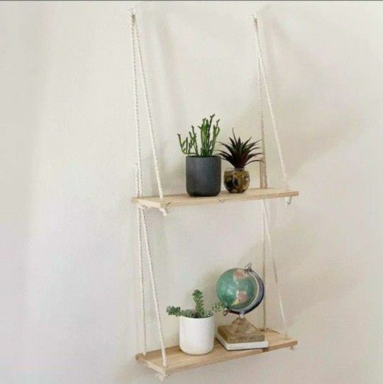 Flower Pot Tray Mounted Floating Wall Shelves
