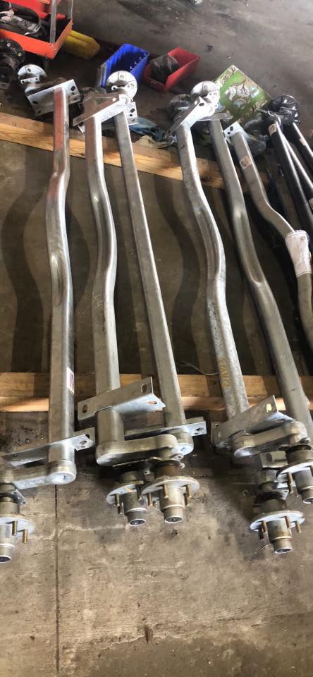 Trailer axles in stock- trailer spring axles, trailer torsion axles, we can install - We carry all trailer parts, trailer hubs, trailer tires