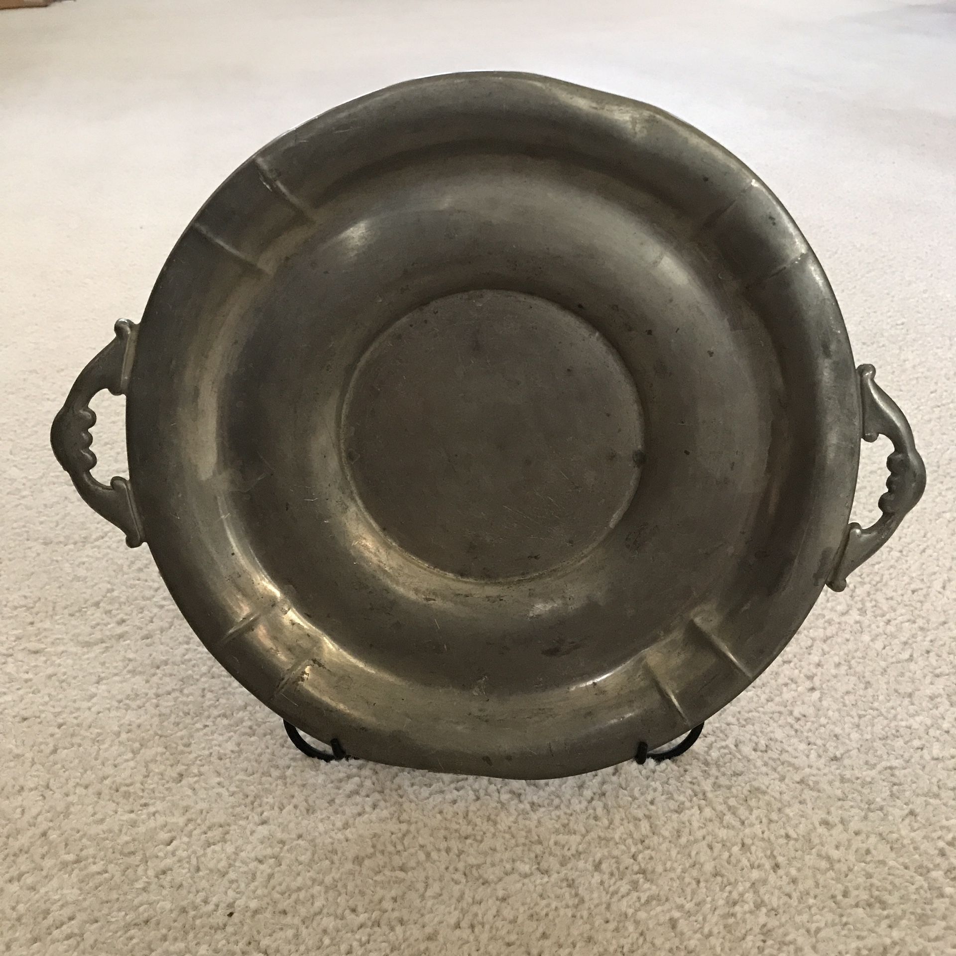 Vintage Plymouth Pewter Plate Serving Dish 83912