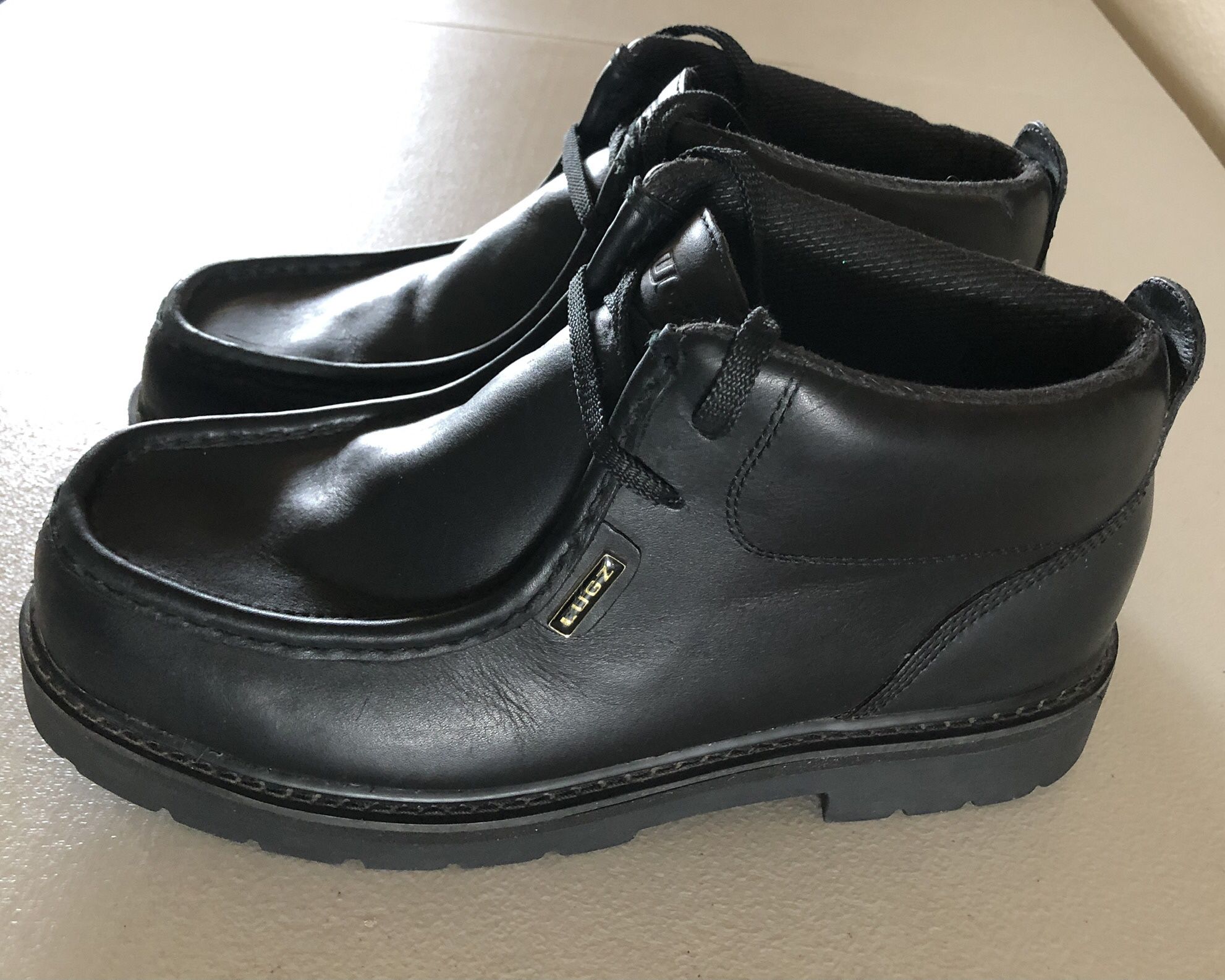 Men’s Black Leather LUGZ Strutt Boot, Size: 10 