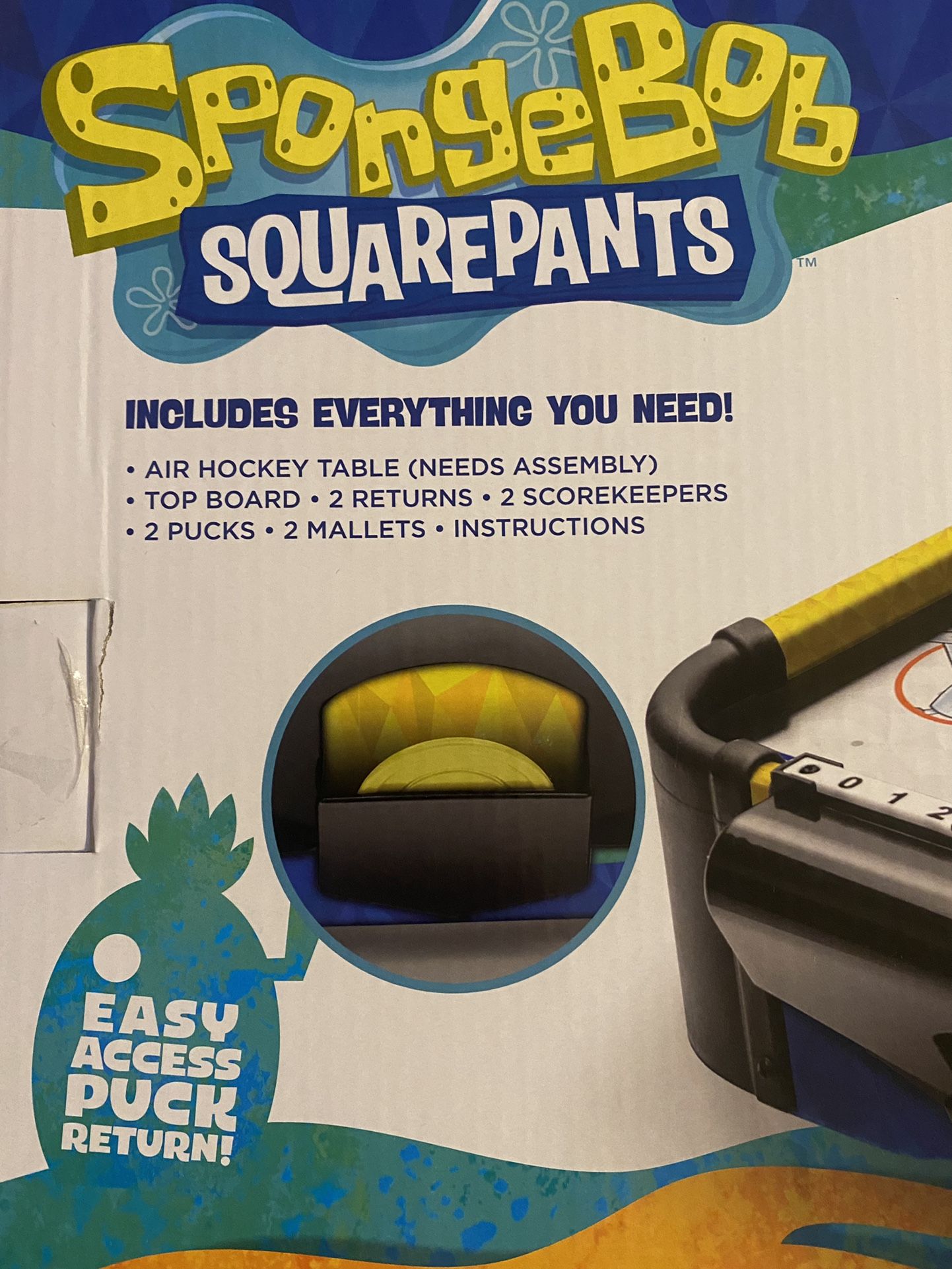 SpongeBob Air Hockey Table