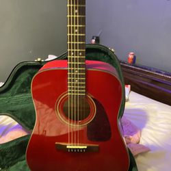 Fender DG-22S CHERRY STAIN Guitar (Comes With Guitar Case) Thumbnail