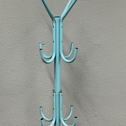New Tiffany Blue Modern Coat Rack 6 ft Tall : 4 available at $20 Thumbnail