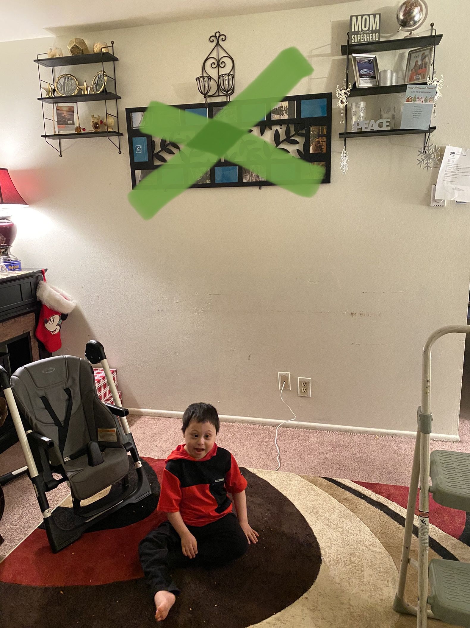 $80 (will not accept less)-Both of them as a set-!--3 Tier Black Wall Shelves- paid just over $160 all together- no none of the knickknacks are includ