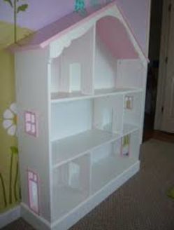 Girl Doll Dollhouse Bookcase, Pottery Barn Dollhouse Bookcase