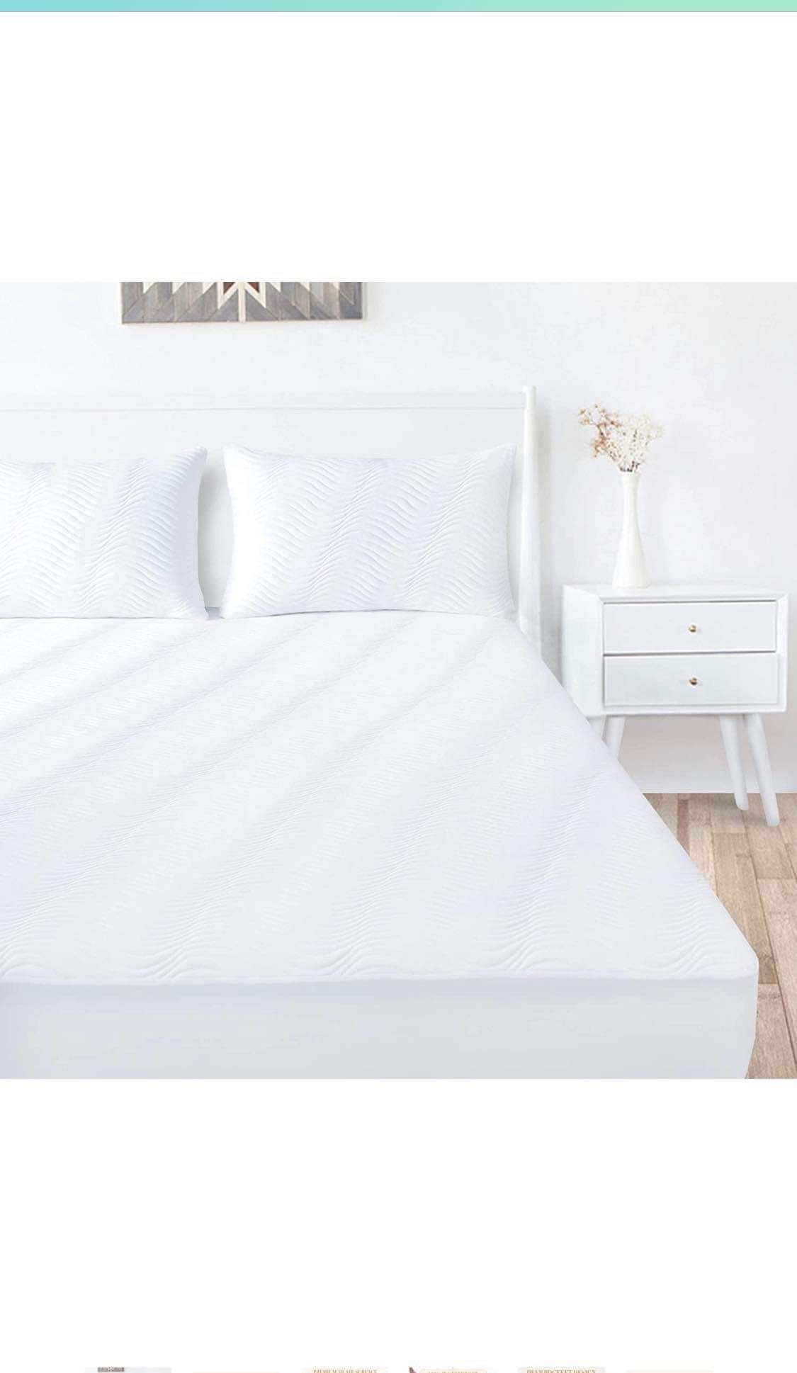 Twin Size 100% Waterproof Mattress Pad, 3D Air Breathable Smooth Mattress Cover