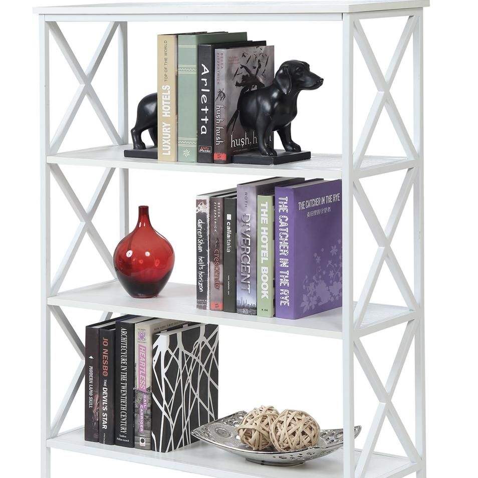 Tucson 4 Tier Bookcase, White