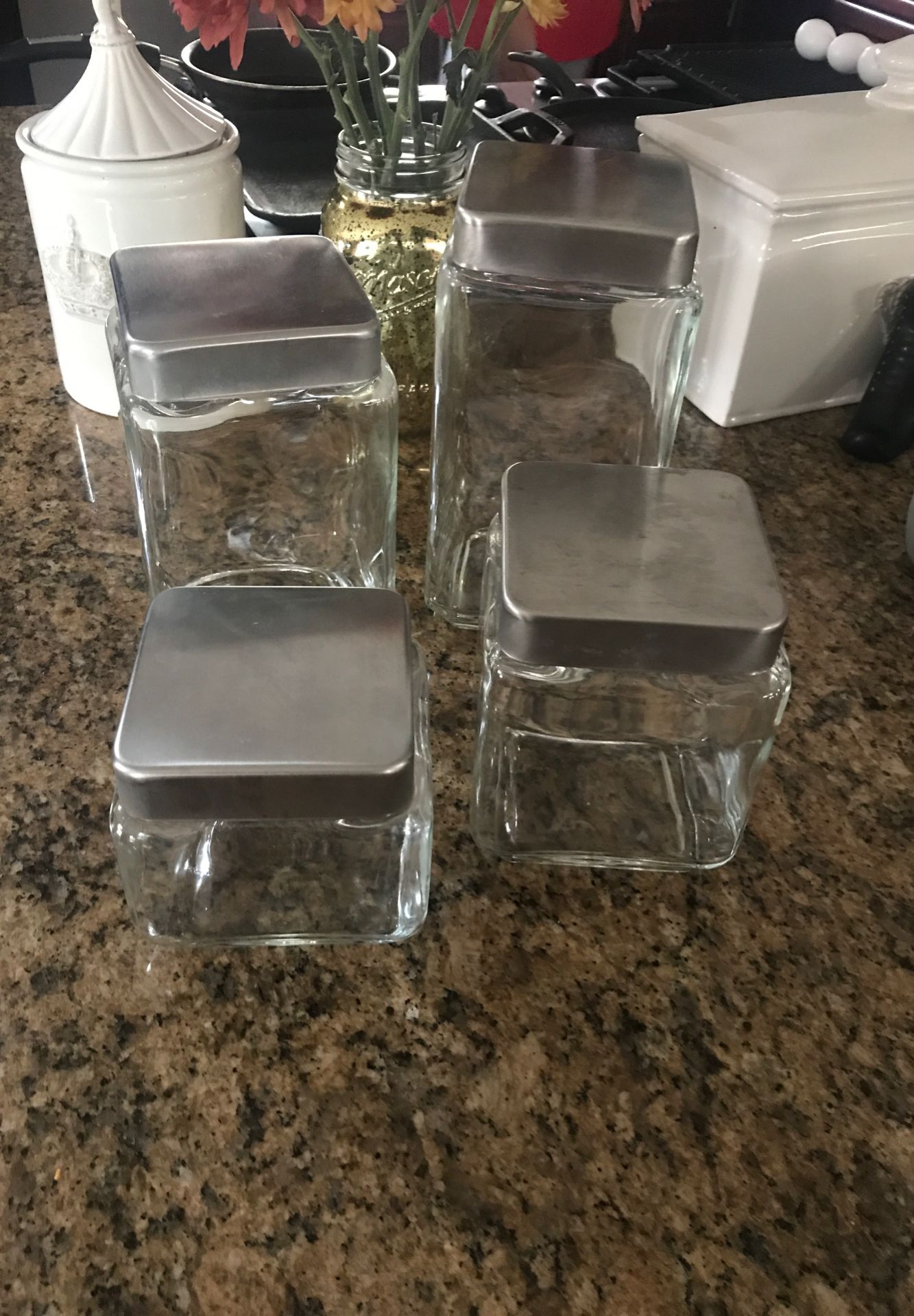 Kitchen glass canisters