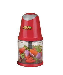 Taco Tuesday TTCHP2RD 2-Cup Capacity 2-Speed Chopper with Stainless Steel Blades Thumbnail