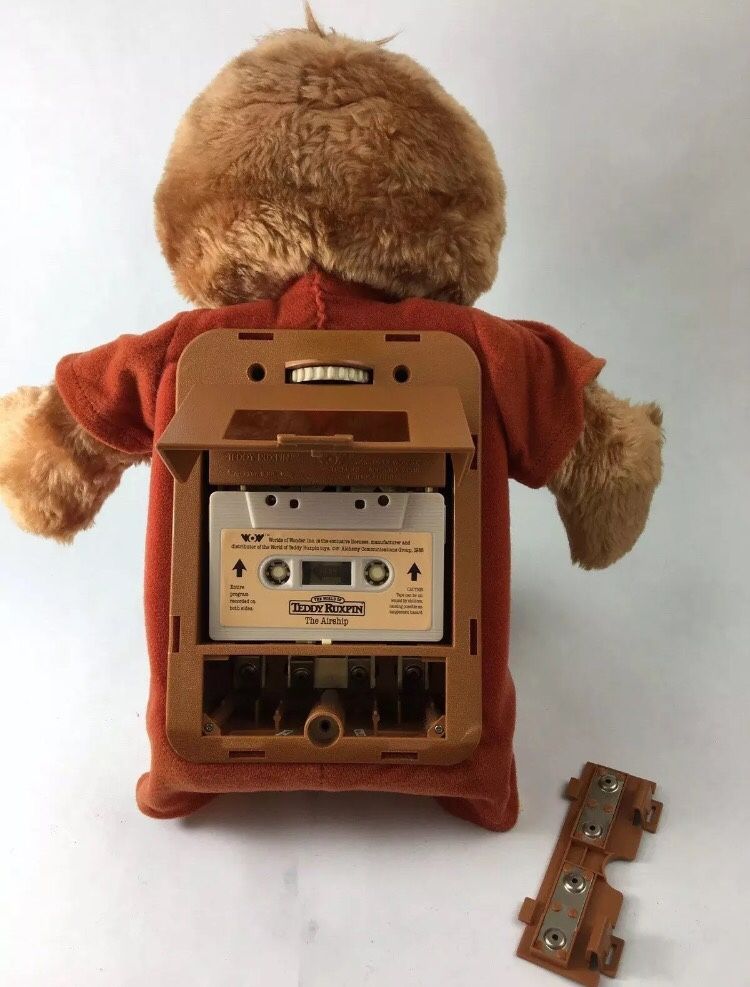 Vintage Retired 1984-1985 TEDDY RUXPIN Talking Toy Bear With Tape (The Airship) Works DS USA Sound Works