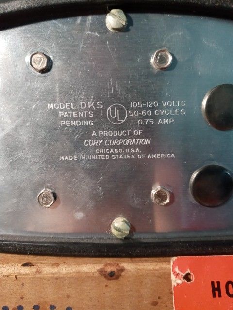 Vintage 1950s Electric Knife Sharpener By Cory