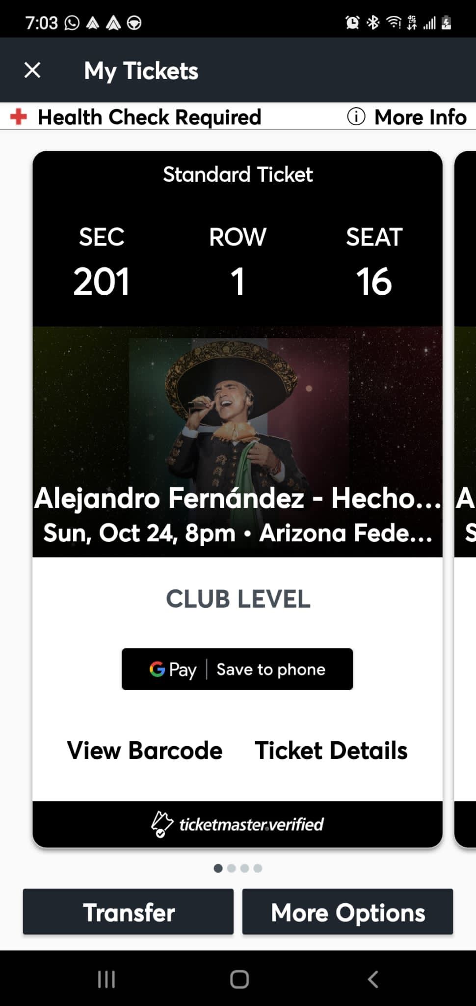 Alejandro Fernandez Concert 10/24